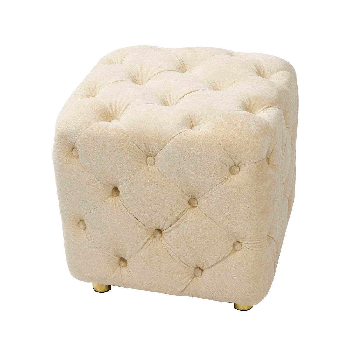 Modern Velvet Upholstered Ottoman, Exquisite Small End Table, Soft Foot Stool, Dressing Makeup Chair, Comfortable Seat For Living Room, Bedroom, Entrance by Couch.com