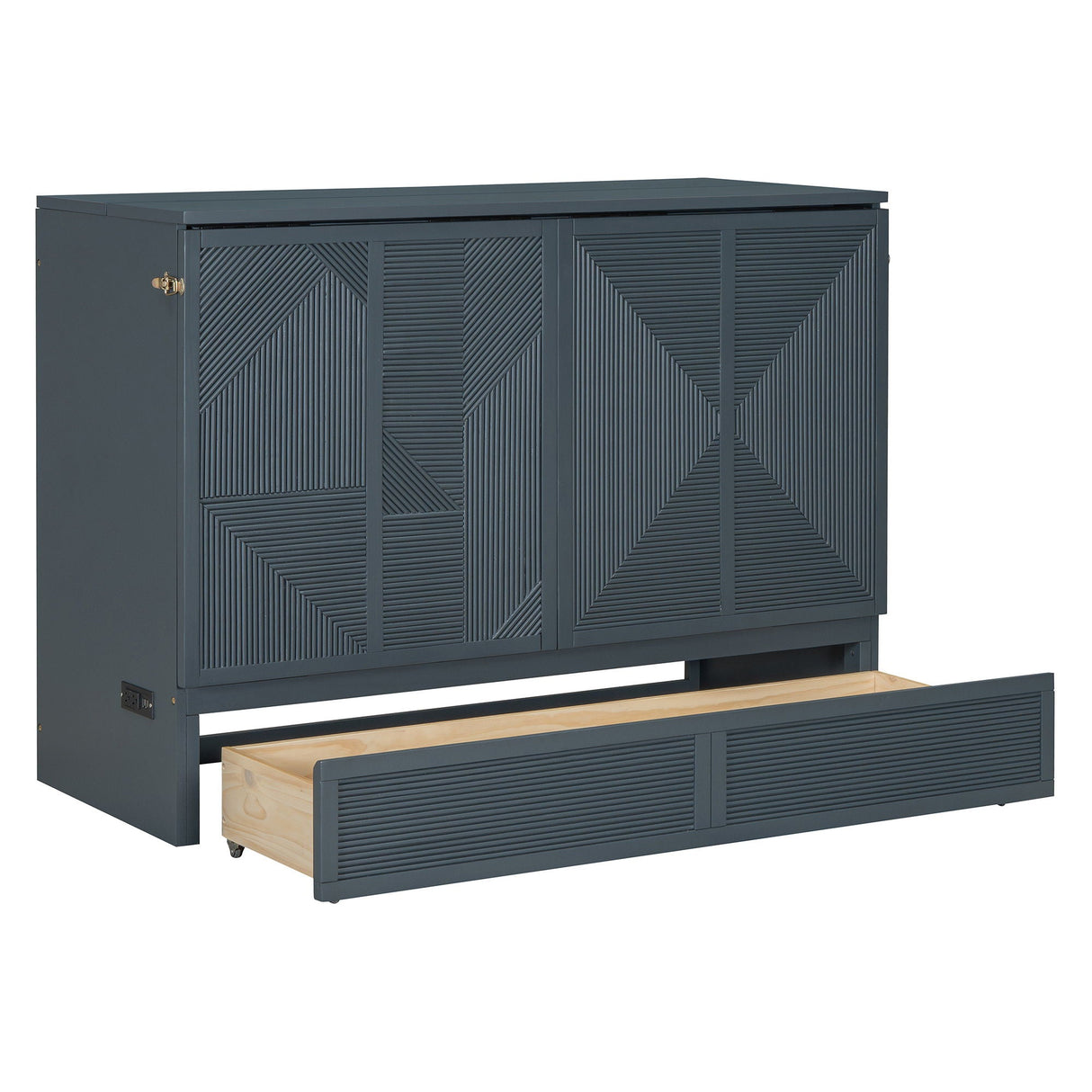 Murphy Bed With Large Drawer, USB Ports And Outlets by Couch.com