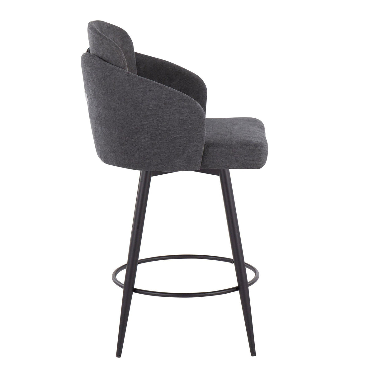 Dahlia - Contemporary Fixed Height Counter Stool With Round Footrest (Set of 2) by Couch.com