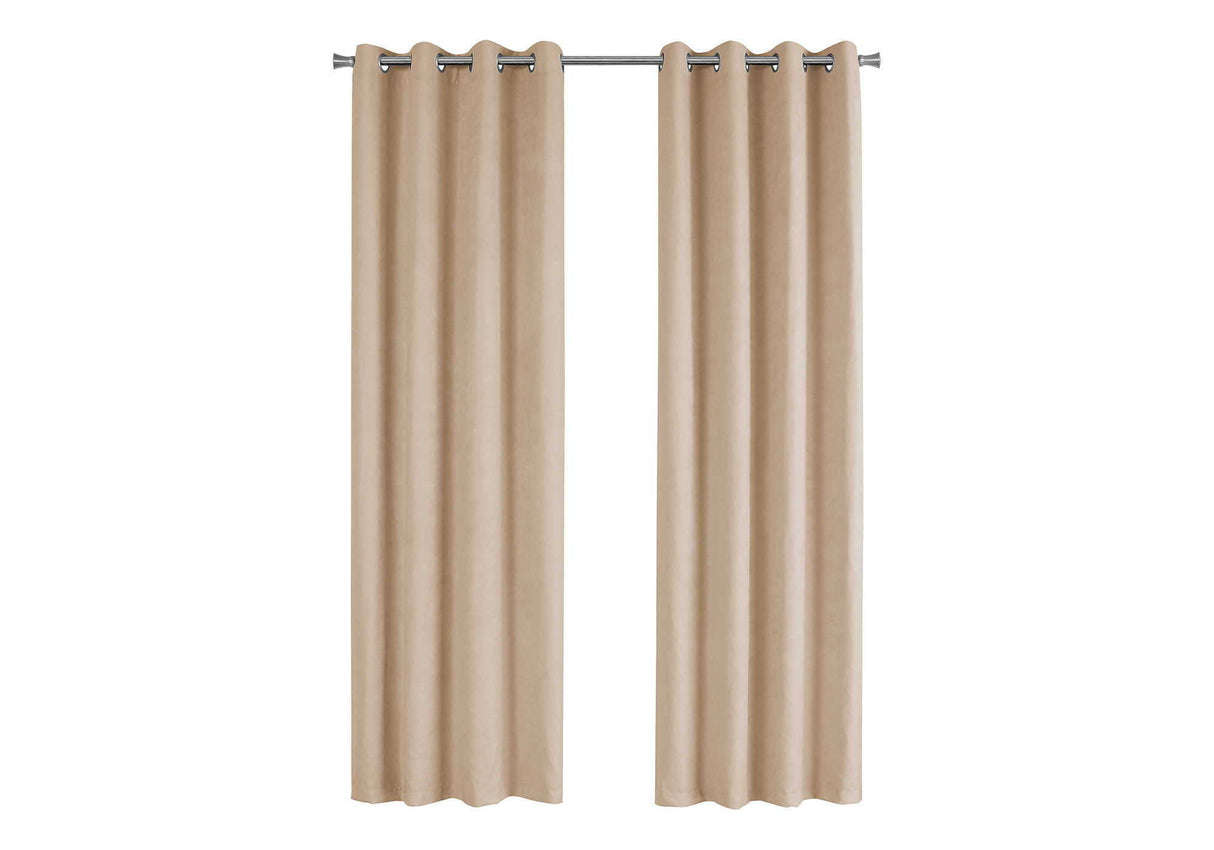 2 Pieces Set Room Darkening Curtain Panels with Grommet