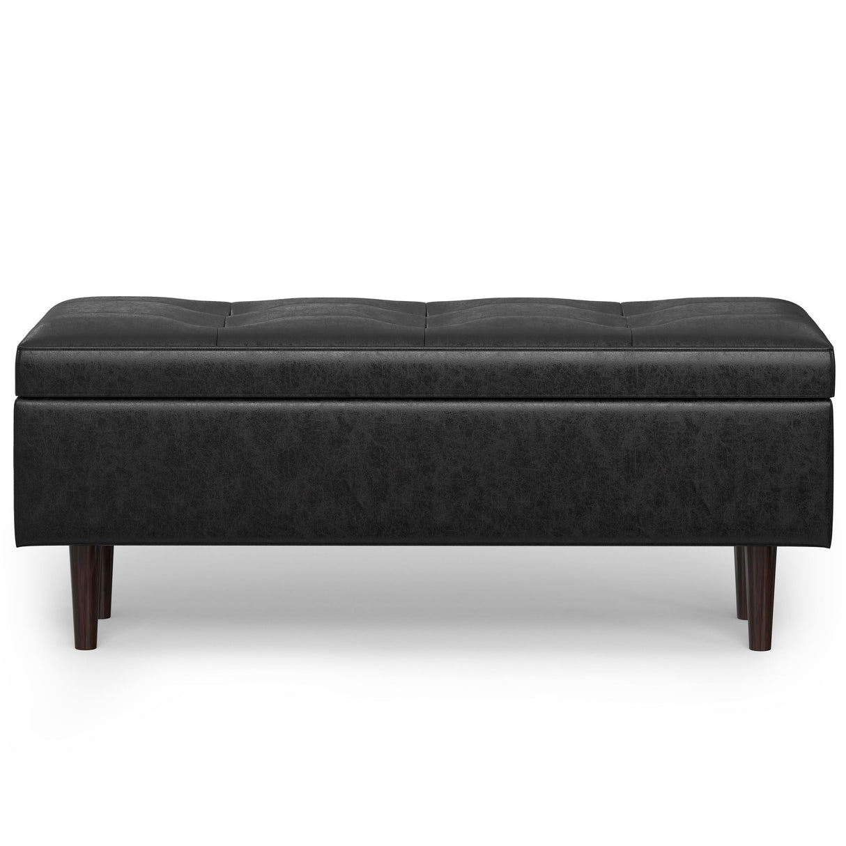Shay - Large Square Coffee Table Storage Ottoman Mid-Century Style by Couch.com