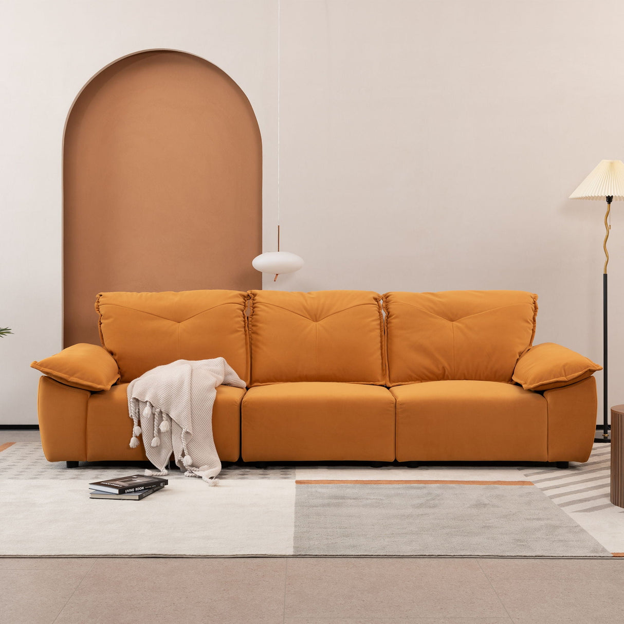 Modern Sofa With Removable Pillowcase And Backrest by Couch.com