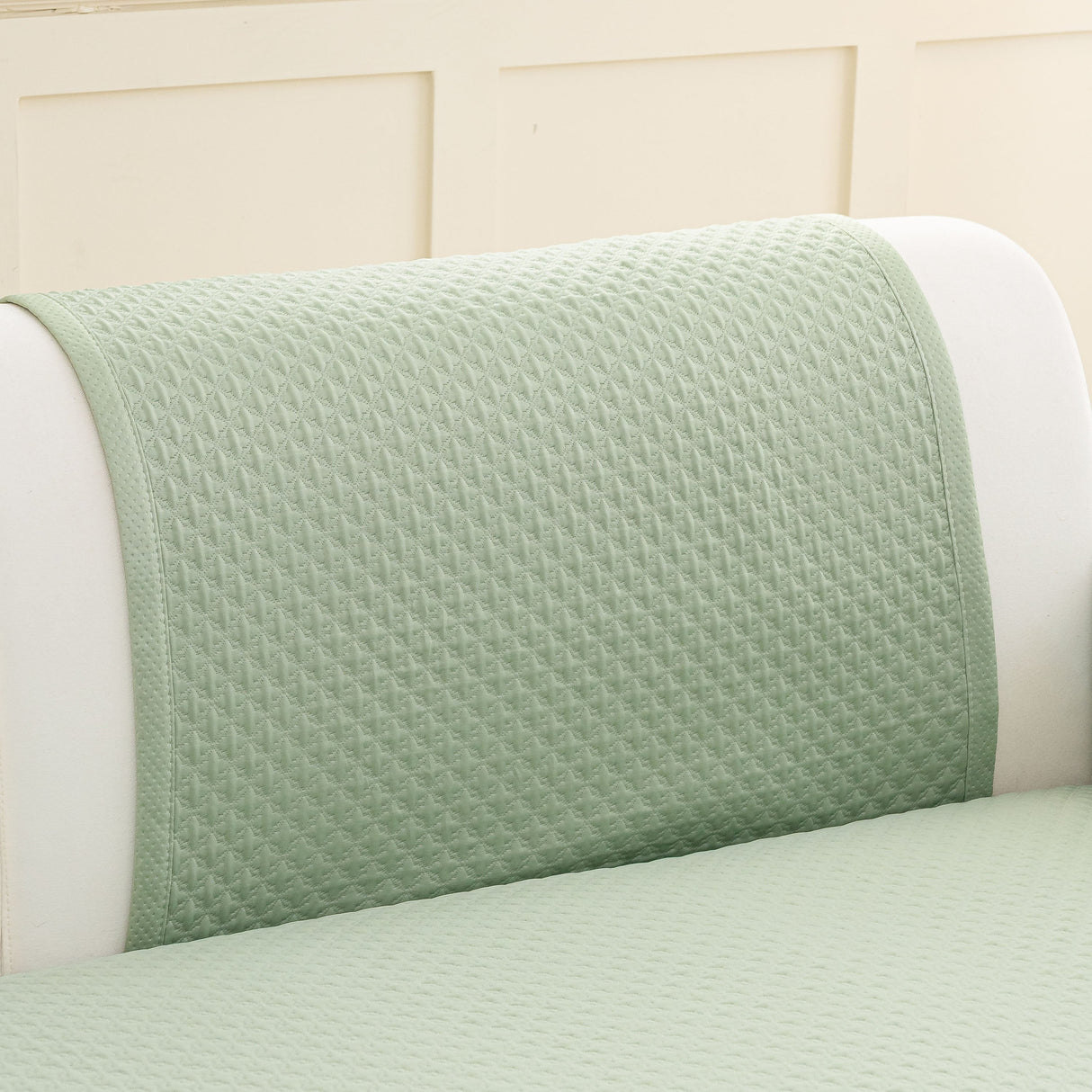 Non-Slip Diamond Quilted Sofa Cover, Separate Pieces Sectional Couch Protector