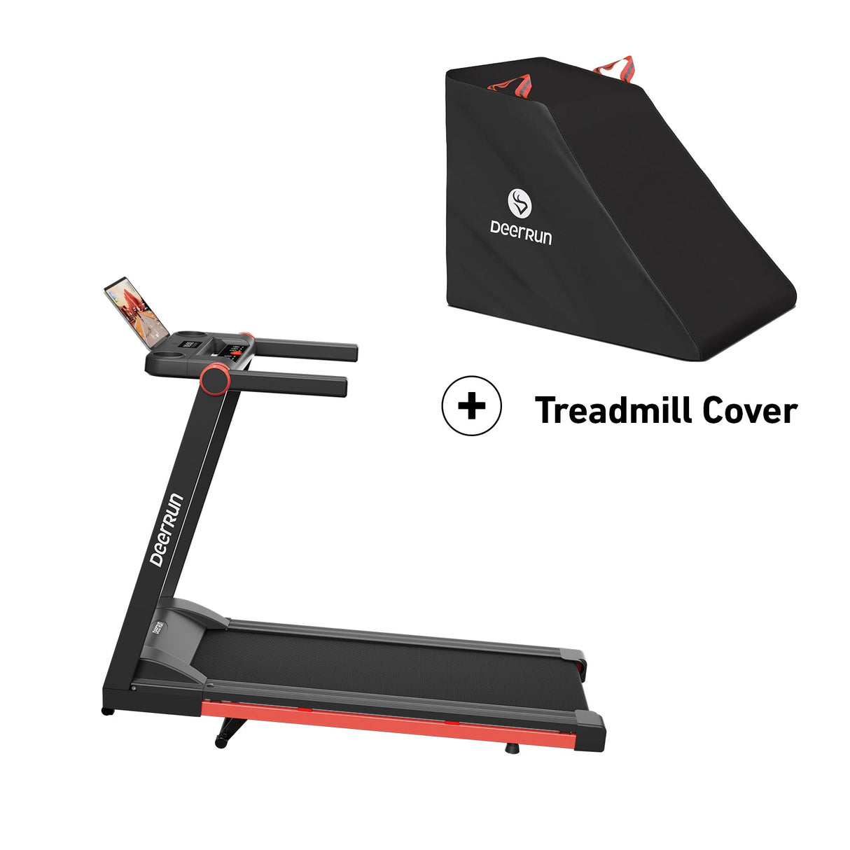DeerRun A1 Pro Move+ 6% Incline Foldable Treadmill——2025 Upgraded Chip & NFC Support | 350Lbs, 10mph Silver
