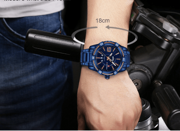 Men's Luxury Stainless steal Waterproof Watch With Day And Date Display Unique Design Perfect Gift In Modern Metal Men Wrist Watch Design