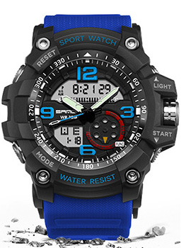 NEW Sport Analog-Digital Watch For Men and Woman Waterresistant 50M Professional Waterproof Quartz Large Dial Military Wristwatches With Night Mode