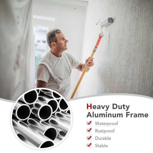 330 lbs Aluminum Folding Non-slip Drywall Step Stool Ladder