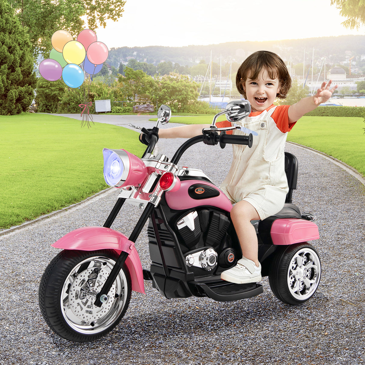 6V 3 Wheel Kids Motorcycle-Blue