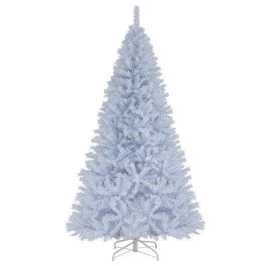7 Feet Artificial Christmas Tree Hinged Pre-Lit Xmas Tree with 11 Lighting Modes
