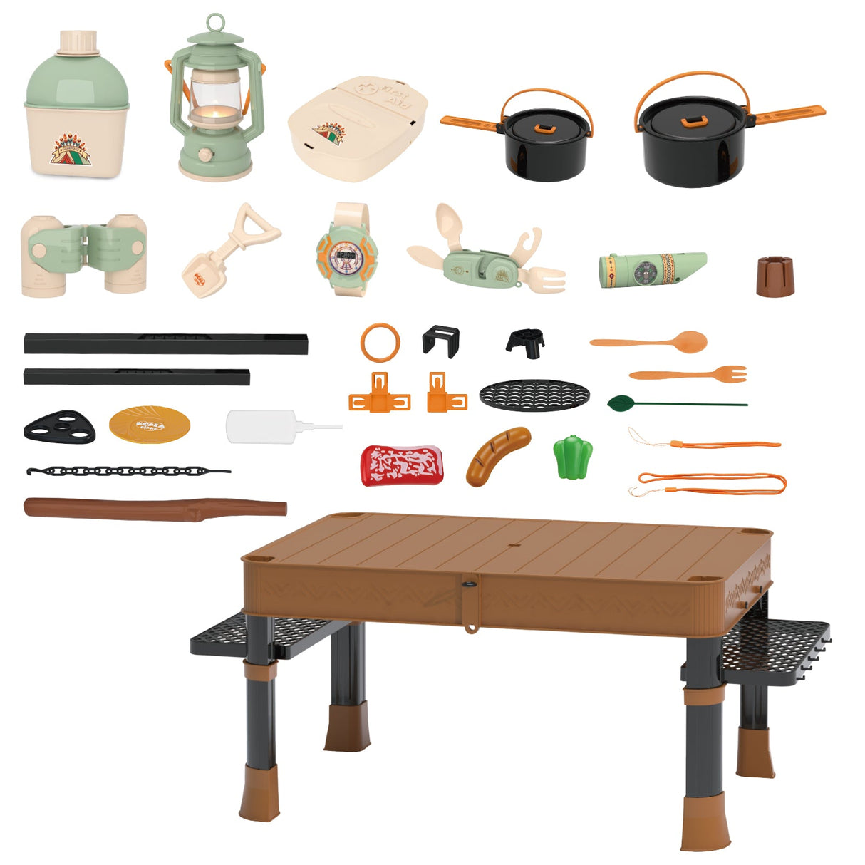 JoyBox Kids Adventure Explorer Camping Table Playset for the Ultimate Pretend Play Experience by Contixo