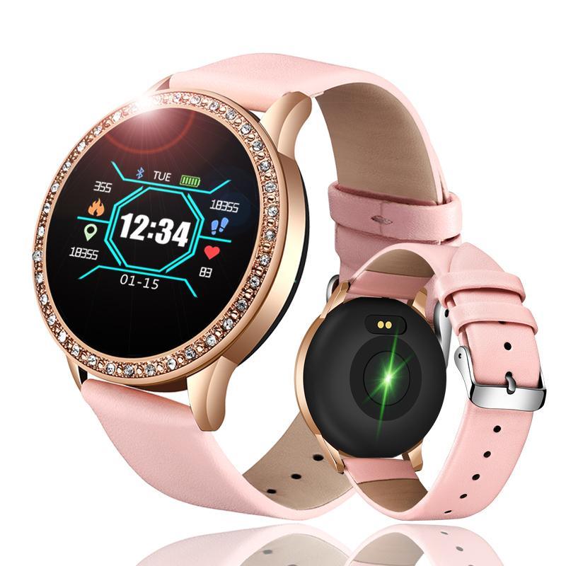 Luxury Ladies Smart Watch For Women With Blood Pressure Heart Rate Monitor Fitness tracker And Sport Smart Band Alarm Clock Reminder Smartwatch