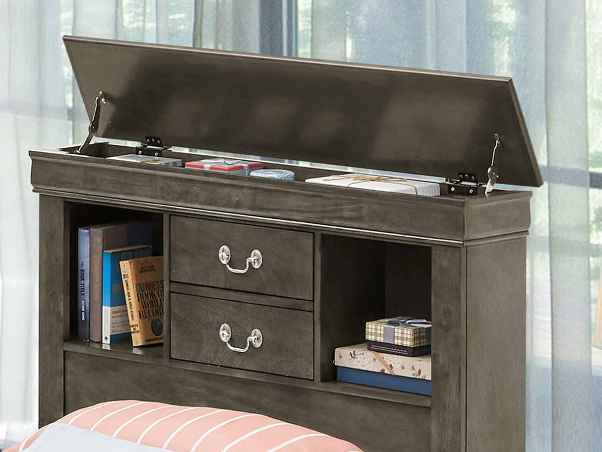 Louis Phillipe - Bookcase Storage Bed by Couch.com