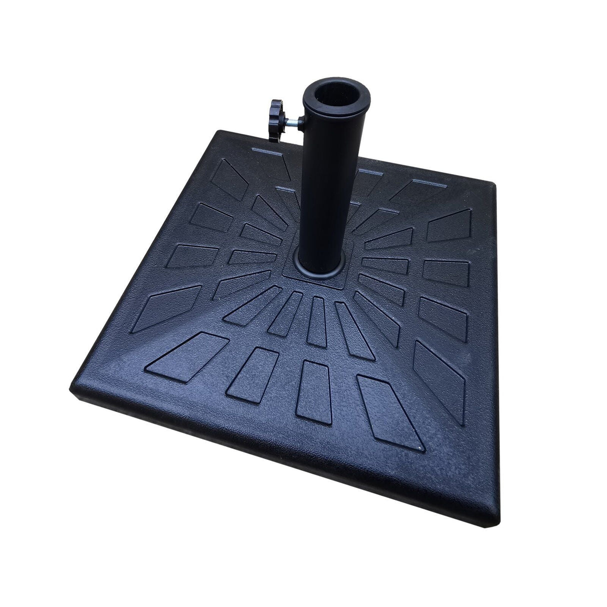 42 Pound Square Resin Umbrella Base - Black by Couch.com