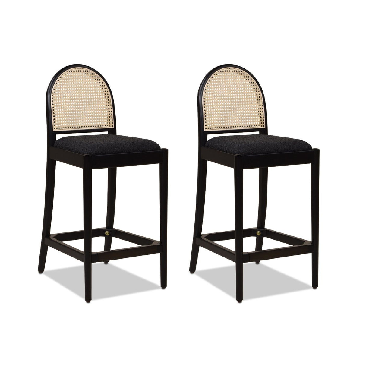 Panama - Curved Back Cane Counter Stool (Set of 2) by Couch.com