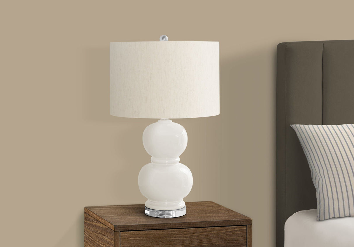 Contemporary Lighting, Ceramic Table Lamp - Cream by Couch.com