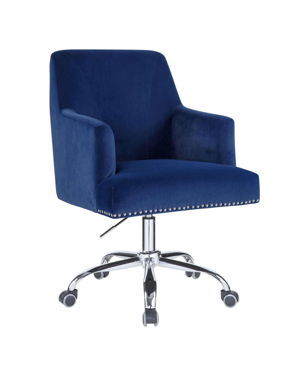 Trenerry - Velvet Office Chair - Blue / Chrome by Couch.com