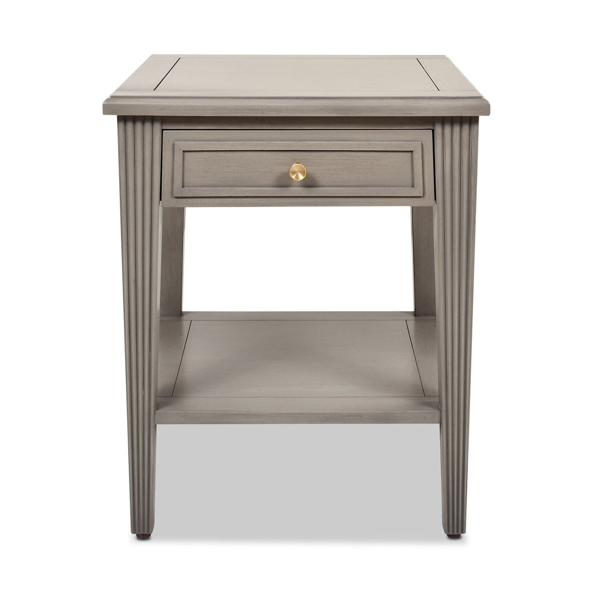 Dauphin - Storage Shelf Side Table - Gray Cashmere by Couch.com