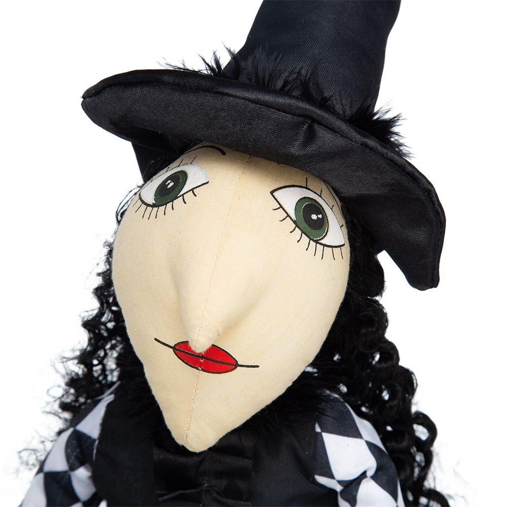 Halloween Sitting Witch Decor - Black by Couch.com