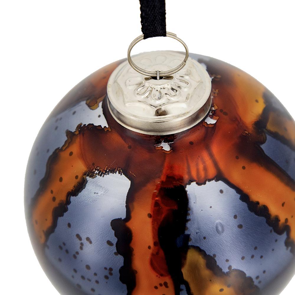Christmas Ball Ornaments Set of 6 Glass Decorative Hanging Balls