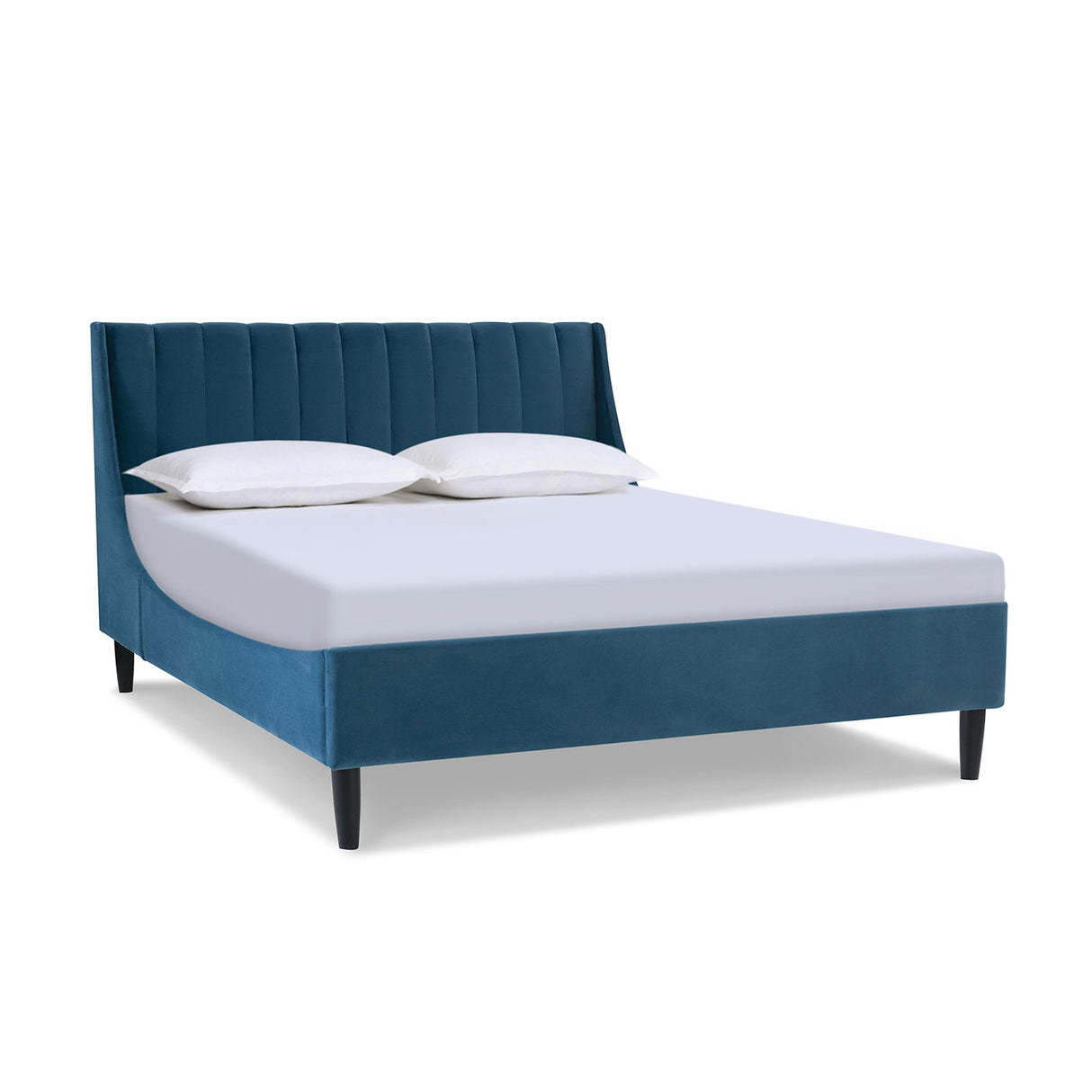 Aspen - Vertical Tufted Modern Headboard Platform Bed Set by Couch.com