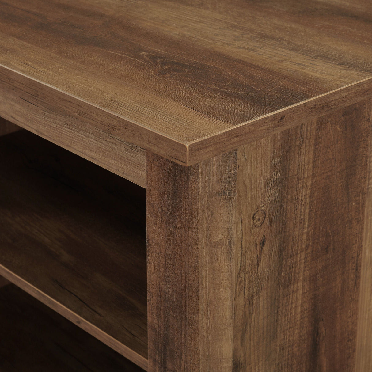 Modern Transitional 3 Shelf Open Storage TV Stand by Couch.com