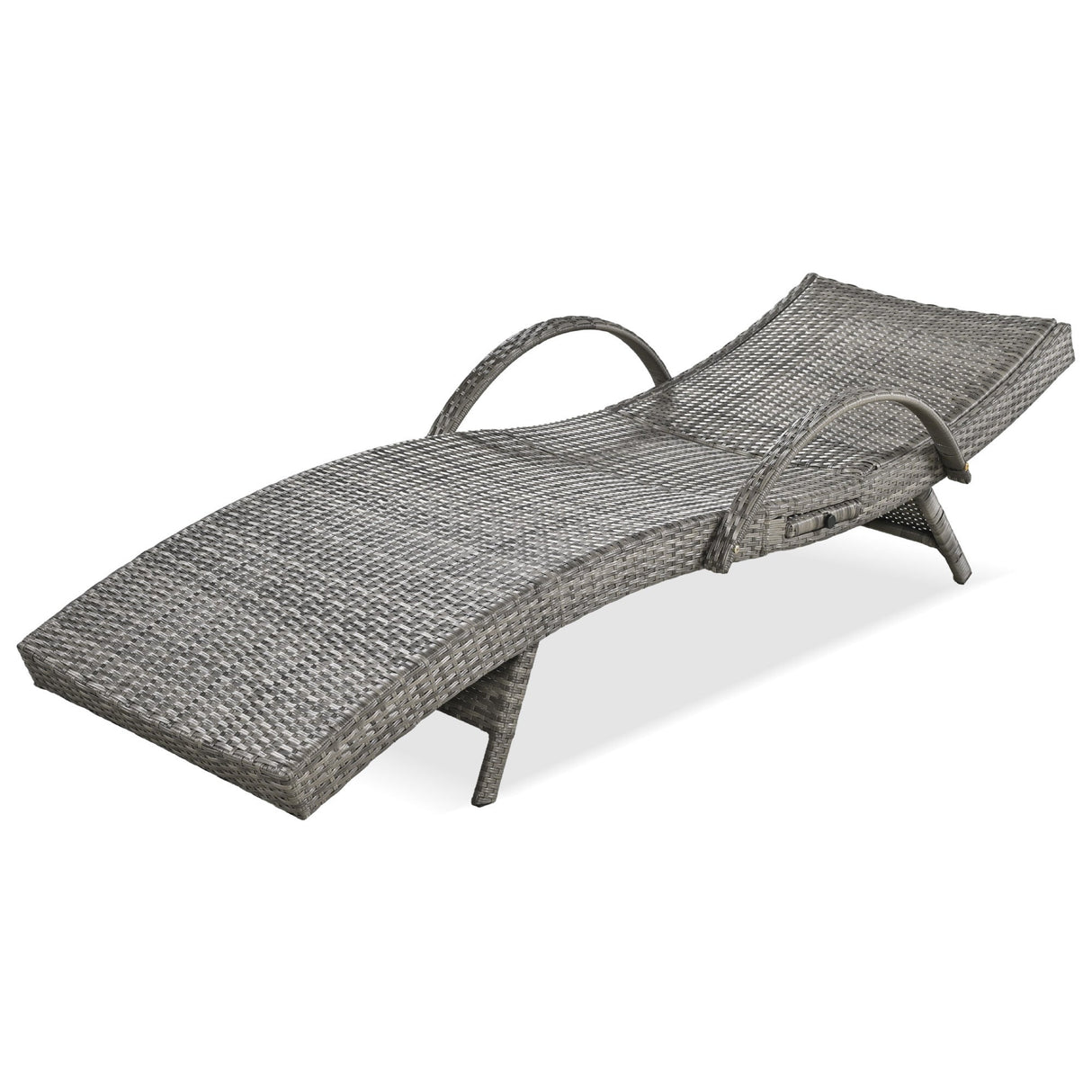 K&K 80" Outdoor Wicker Chaise Lounge Chairs Set of 2