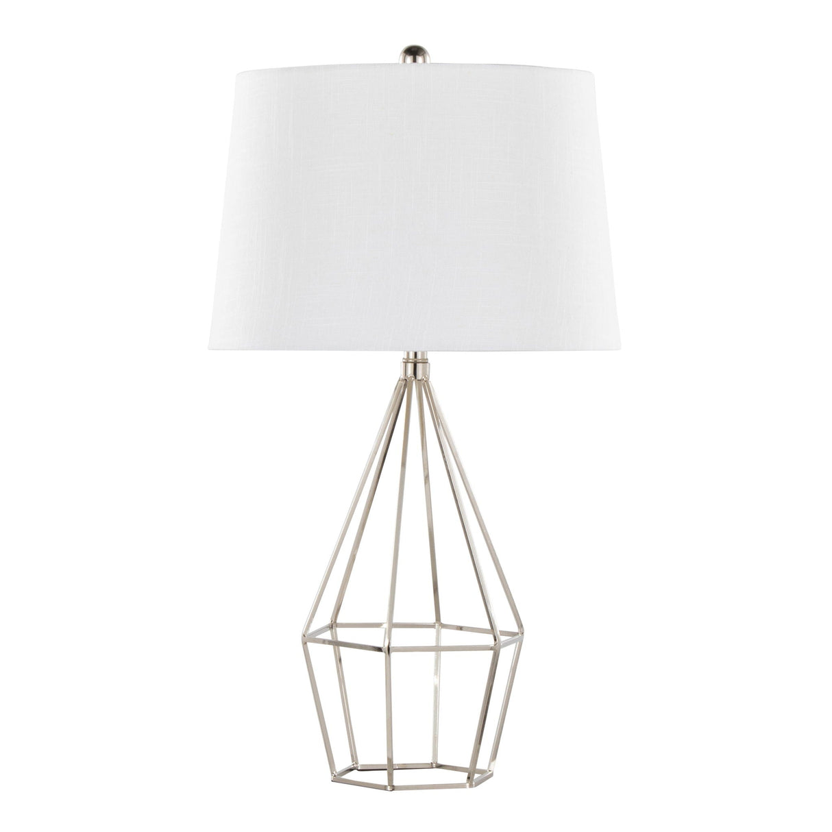 Diana - Contemporary Table Lamp (Set of 2) - Polished Nickel / Black Satin by Couch.com