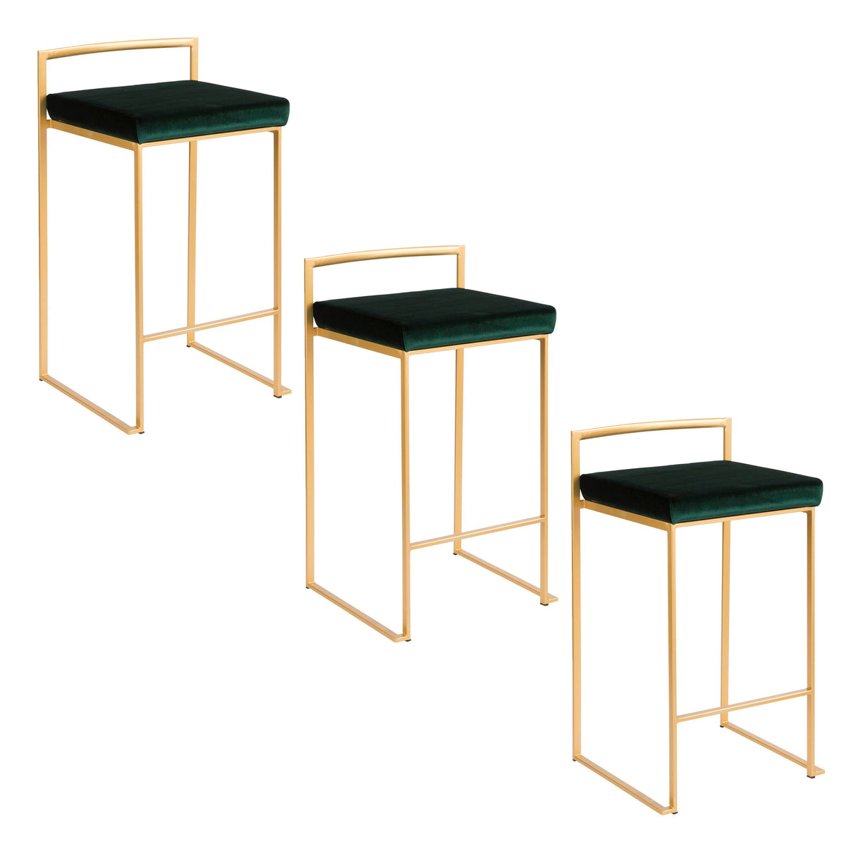 Fuji - Contemporary / Glam Design Counter Stool (Set of 2) by Couch.com