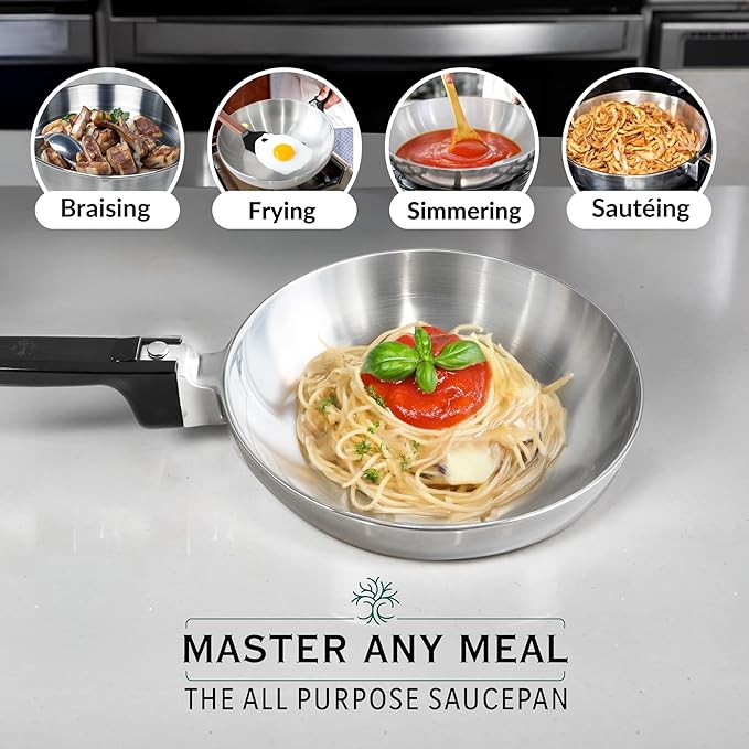 8-Inch Chef Skillet – Quick & Even Heat Distribution – Lightweight Cast Aluminum Frying Pan