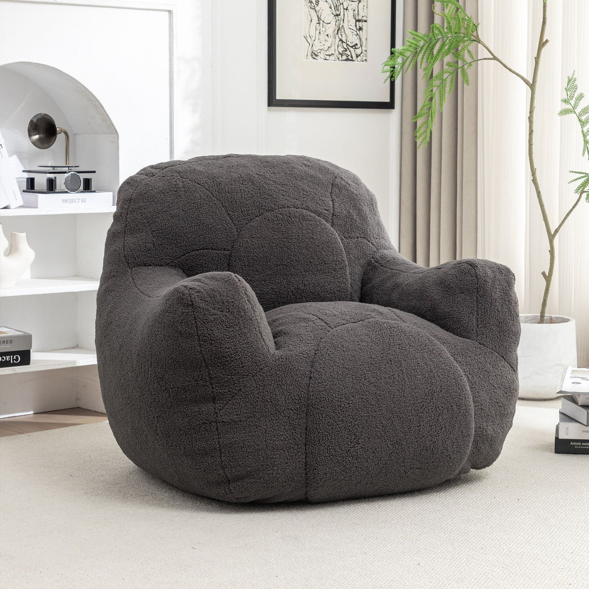 Comfy Bean Bag Chair With Filler, Fluffy And Cozy Seating by Couch.com
