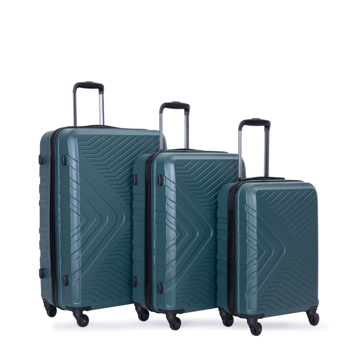 3 Piece Luggage Sets Lightweight Suitcase With Two Hooks, Spinner Wheels, Tsa Lock, Durable Hard Shell by Couch.com