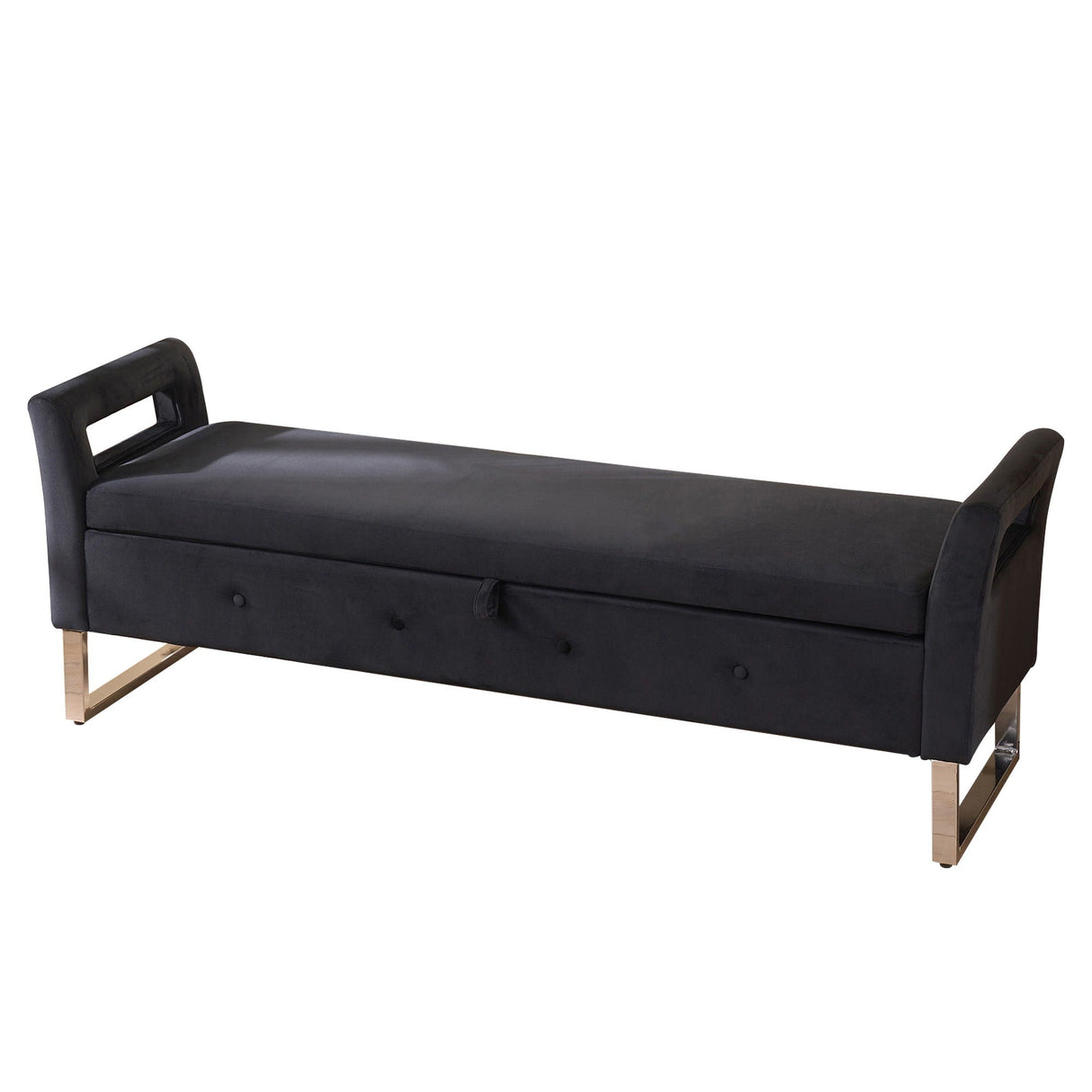 Wide Storage Soft Ottoman Bench With Armrests by Couch.com