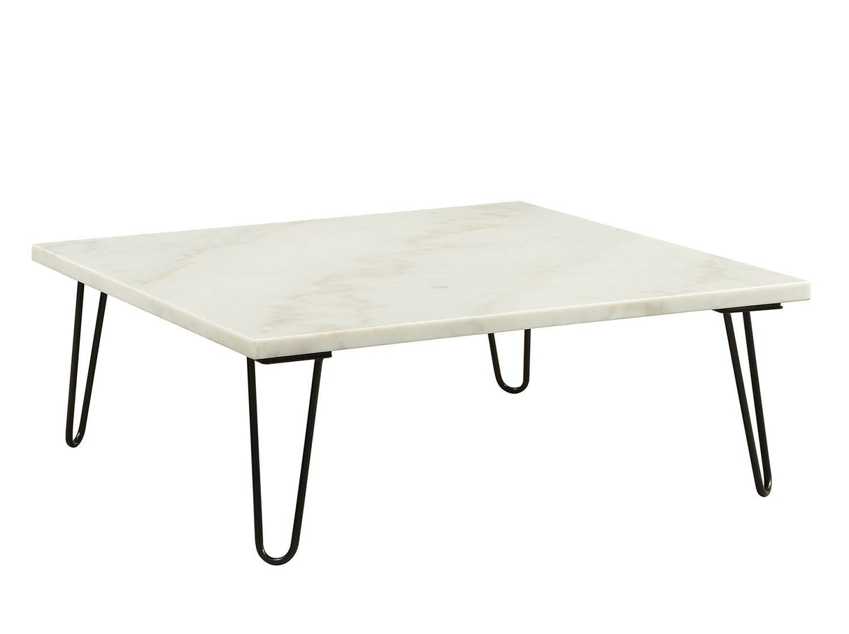 Telestis - Marble Top Coffee Table - Black / White Marble by Couch.com