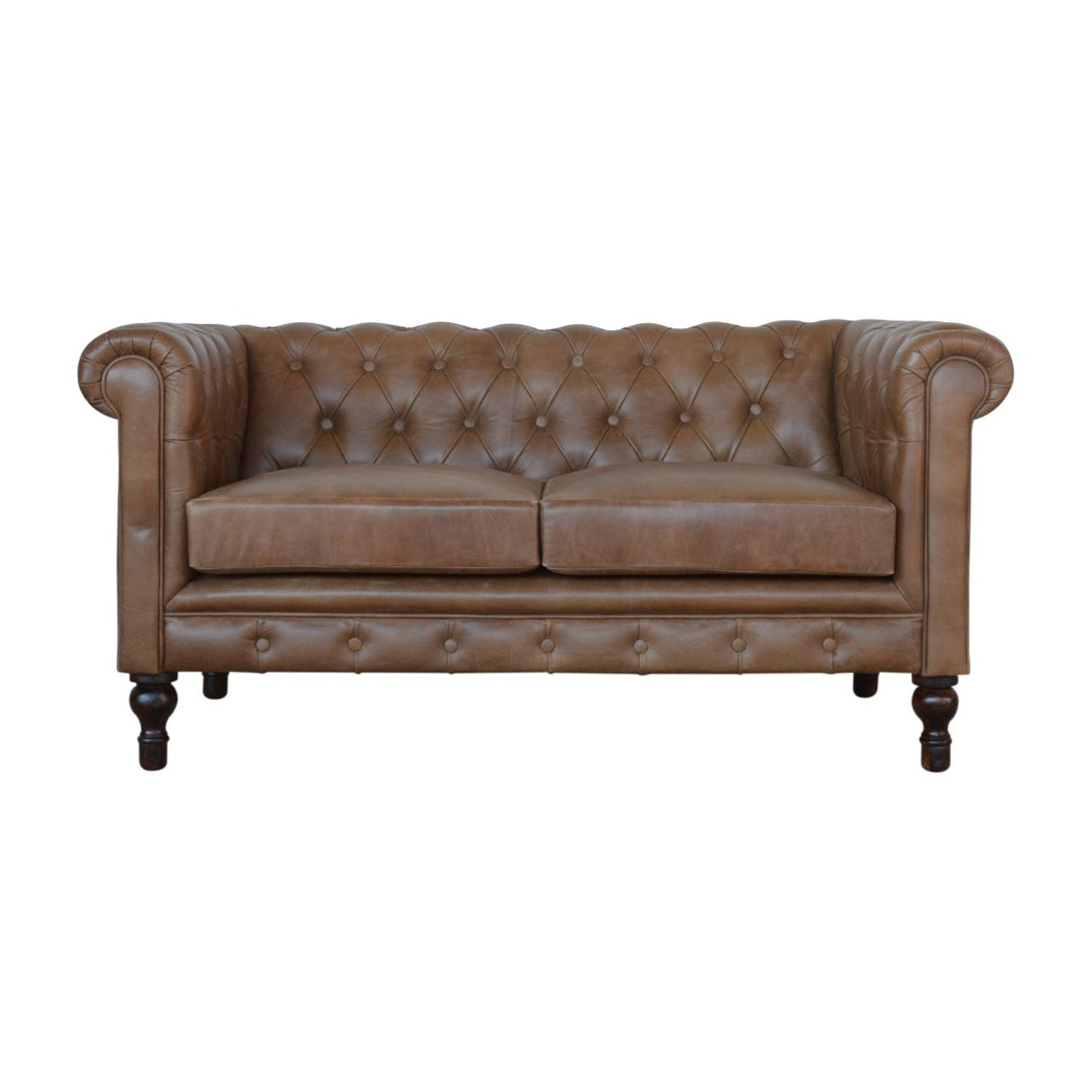 Buffalo - Leather Chesterfield Sofa - Brown by Couch.com