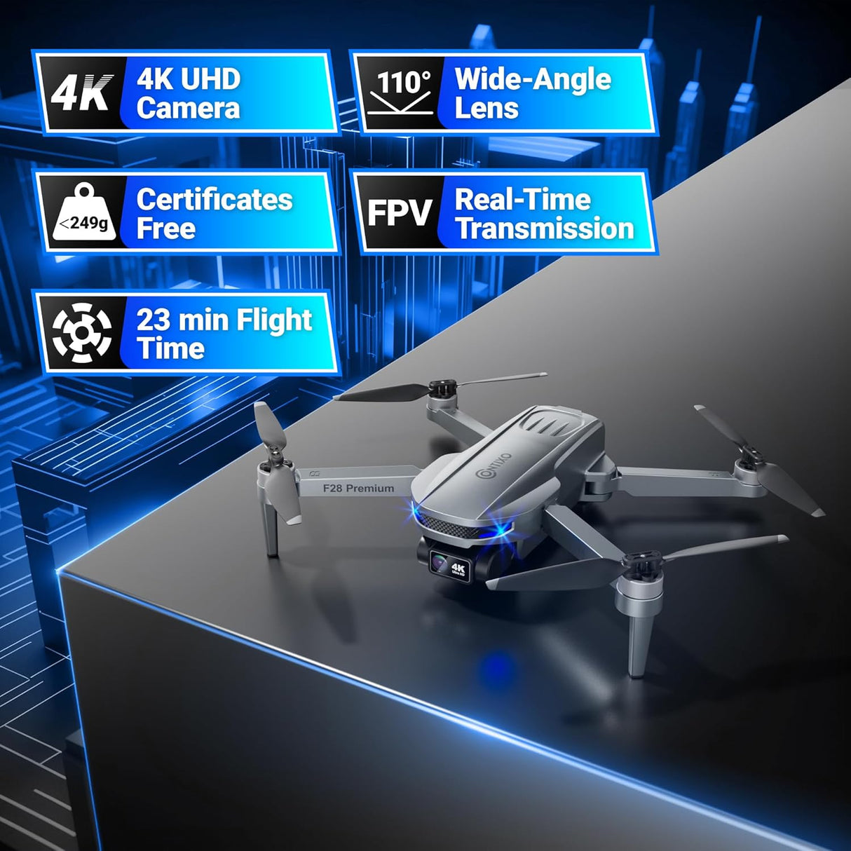 Contixo F28 Premium 2-Axis Gimbal Drone