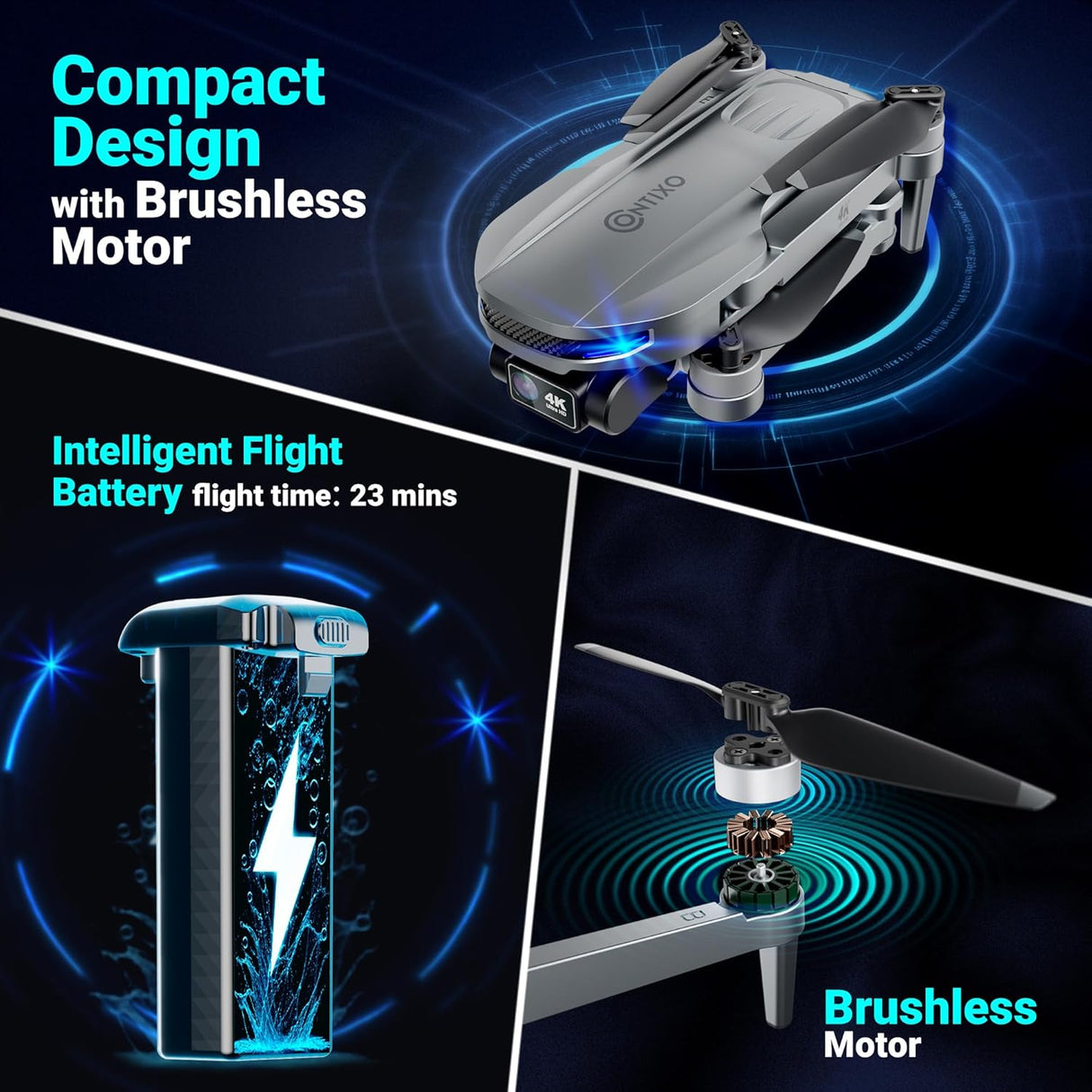 Contixo F28 Premium 2-Axis Gimbal Drone by Contixo