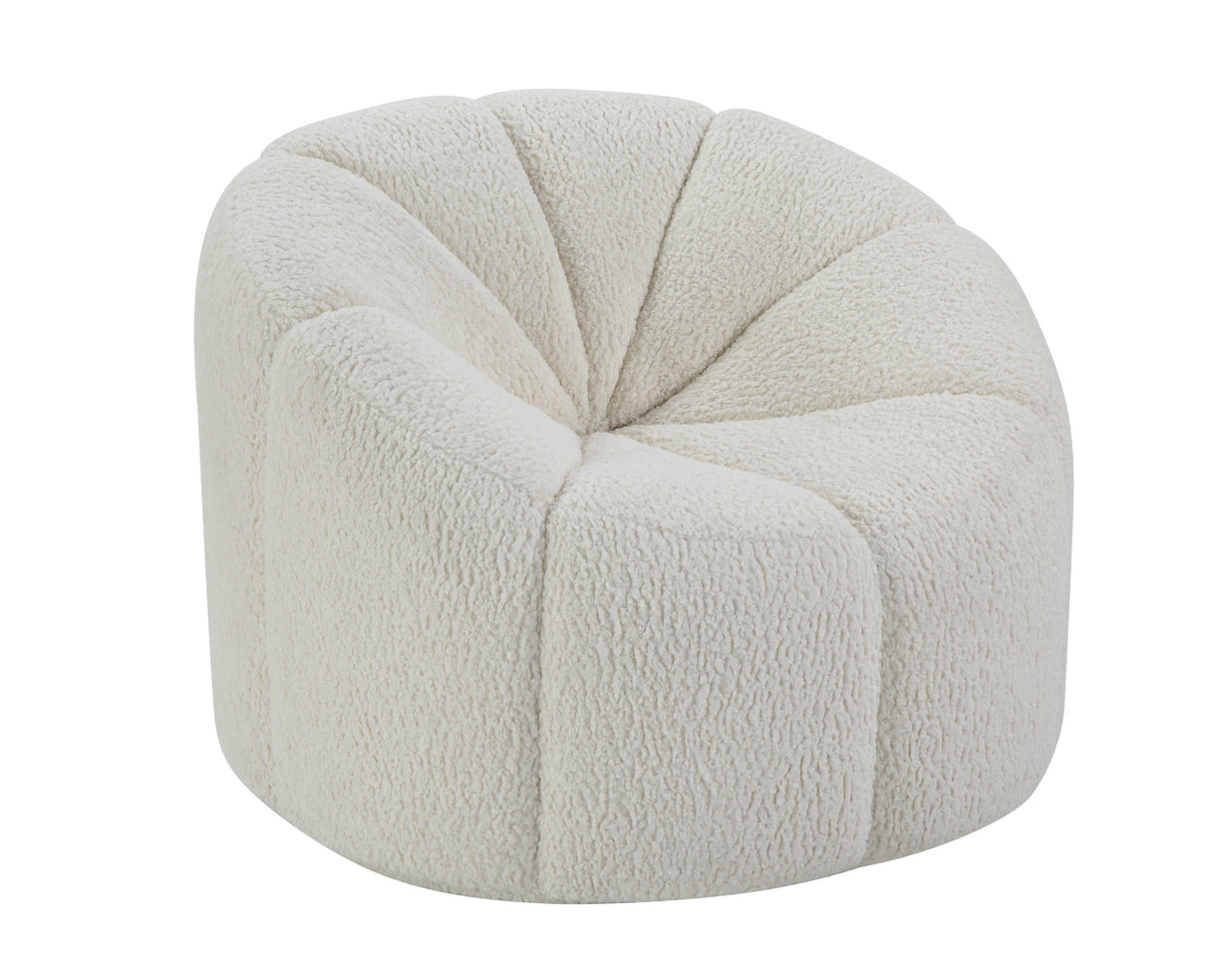 Osmash - Teddy Sherpa Chair With Swivel - White by Couch.com