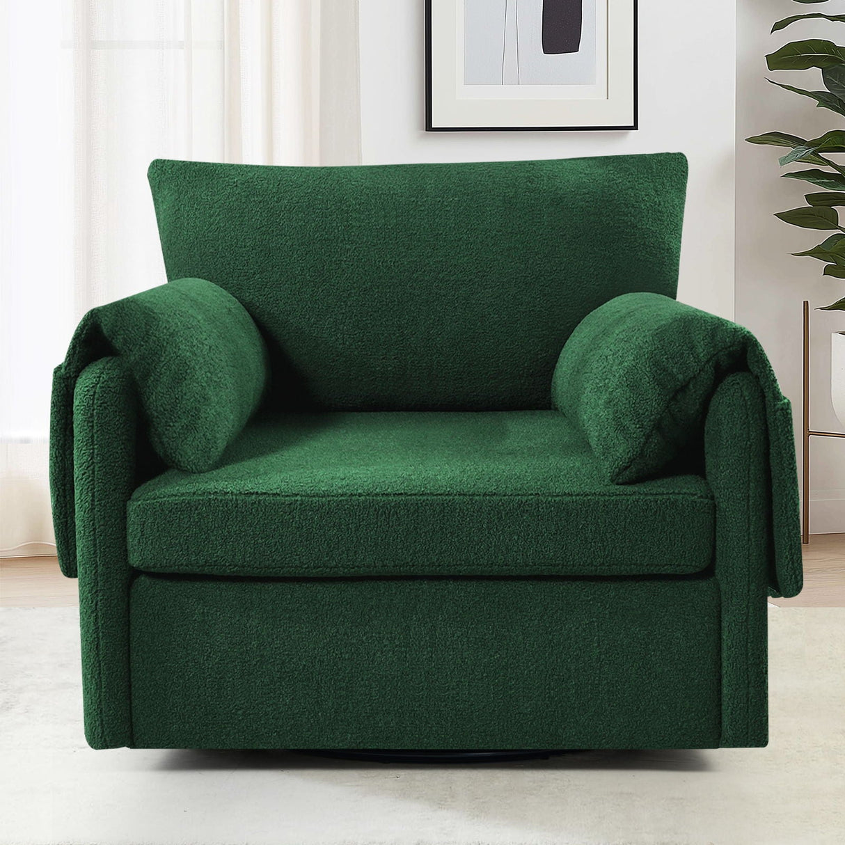 Oversized Swivel Armchair Modern Chair & Single Sofa Lounge, Comfortable Seating For Living Room by Couch.com