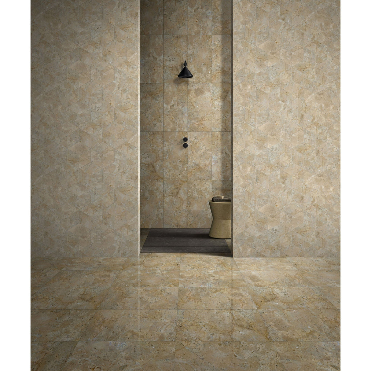 Hexagon Natural Marble Polished Tile For Wall And Floor (Set of 12)