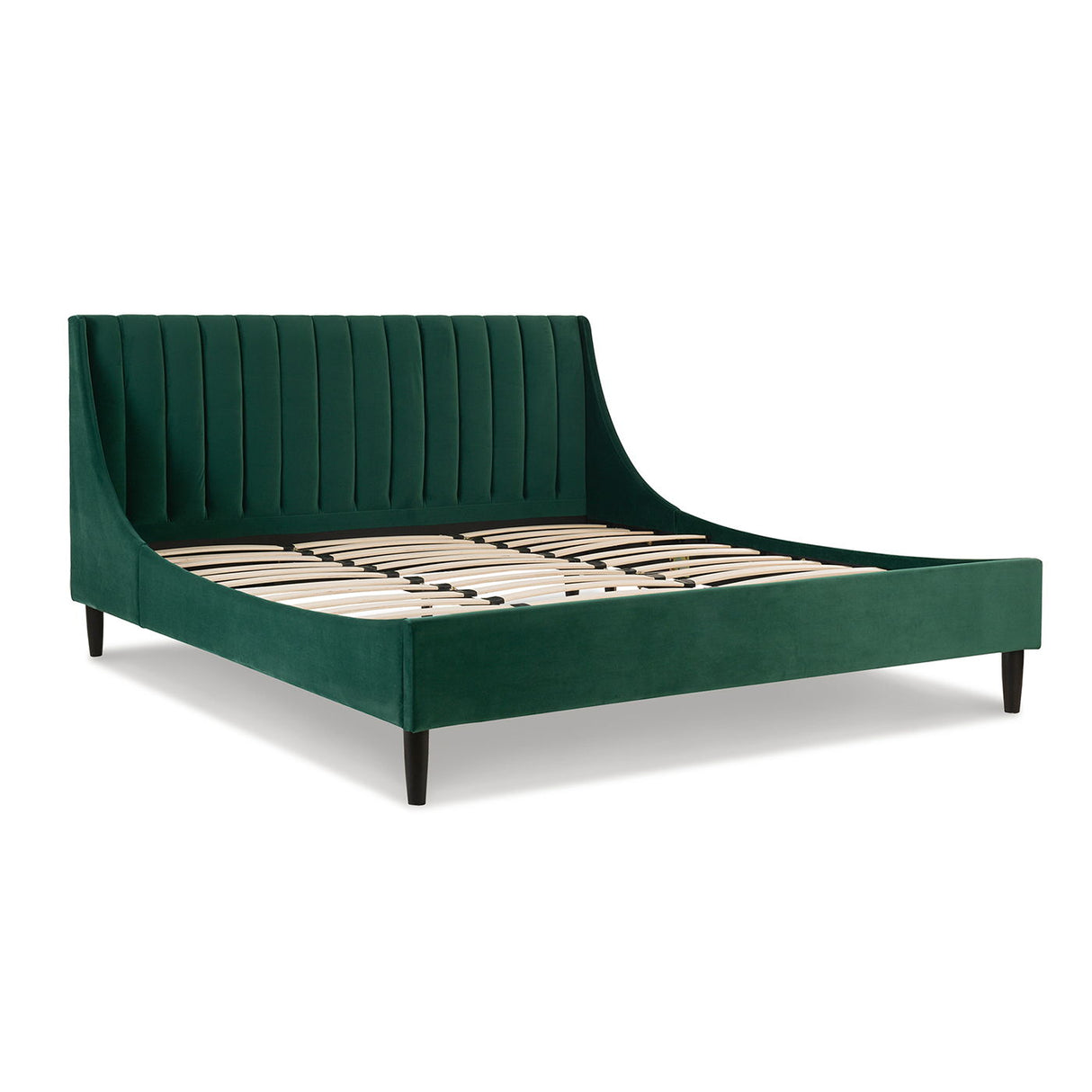 Aspen - Vertical Tufted Modern Headboard Platform Bed Set by Couch.com