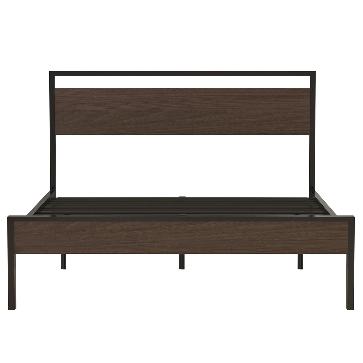 Ceres - Metal Bed With Wood Headboard & Footboard by Couch.com