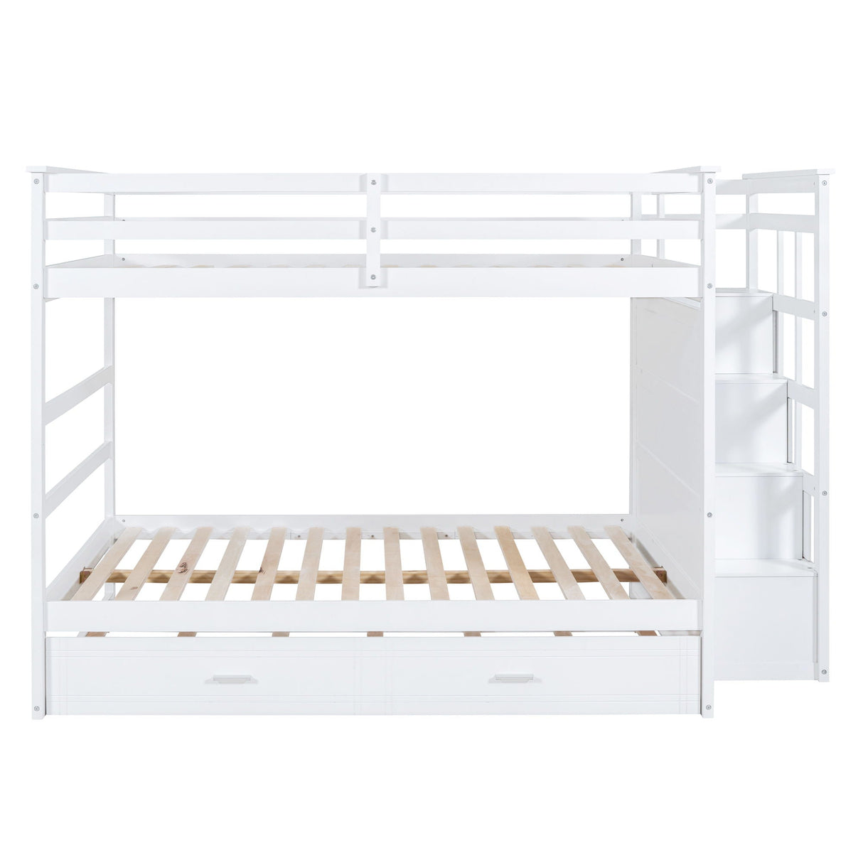 Bunk Bed With Twin Size Trundle And Staircase by Couch.com