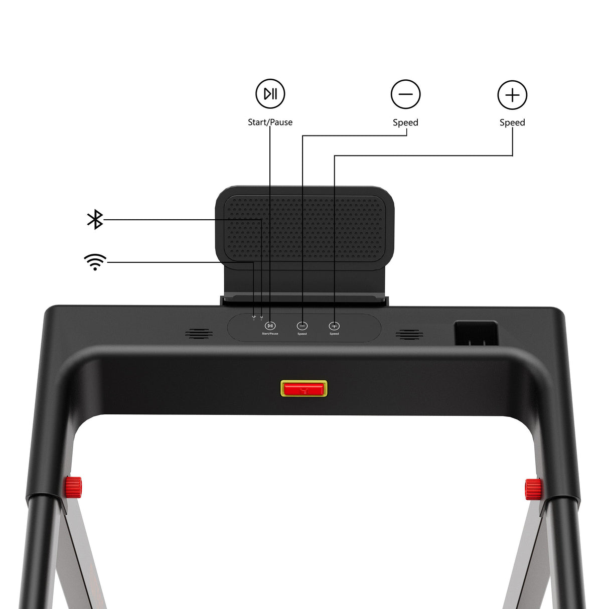 DeerRun All-New 2026 A1 Pro Move+ Smart Foldable Treadmill with 6% Incline & NFC | 350Lbs, 10mph, Black