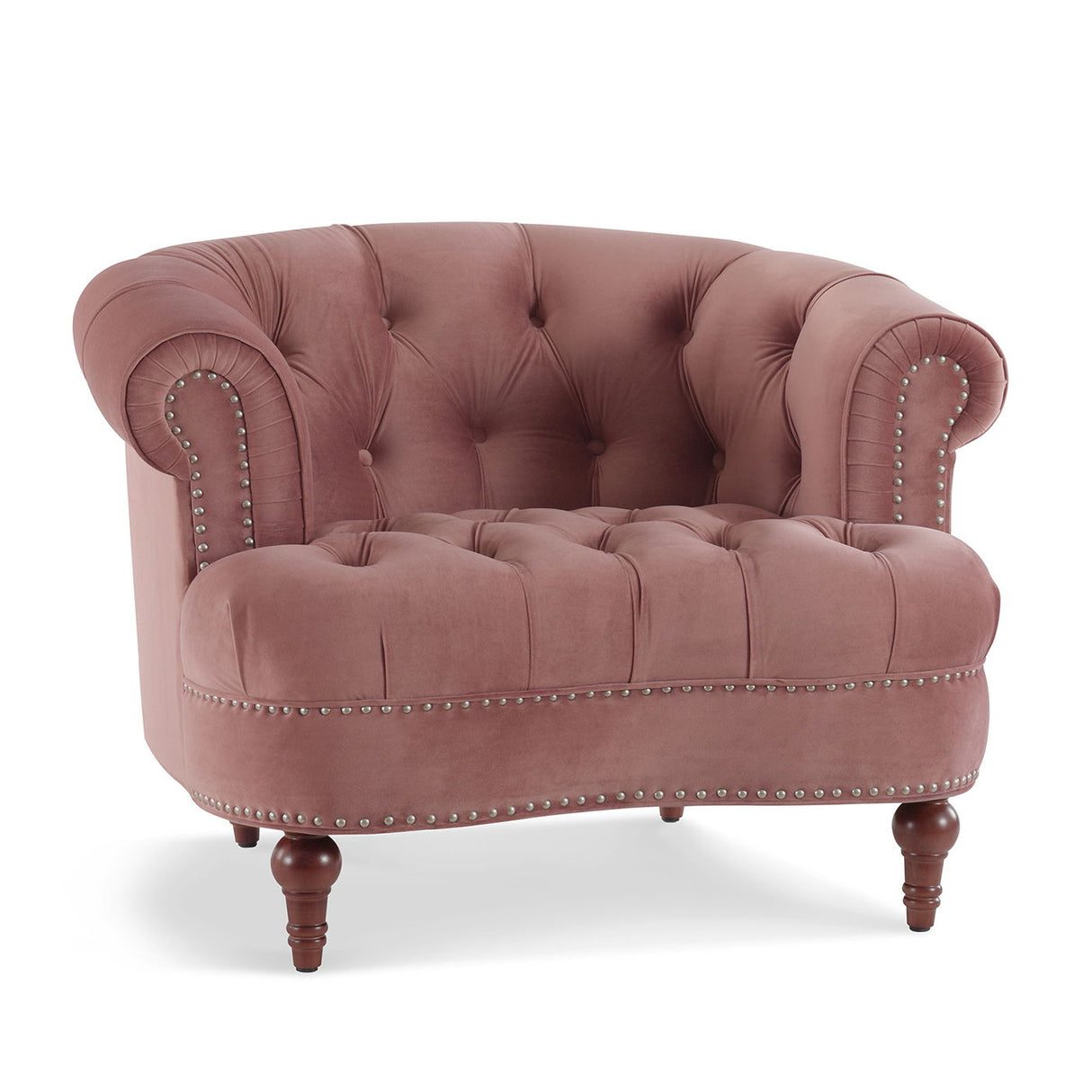 La Rosa - Victorian Tufted Upholstered Accent Chair by Couch.com