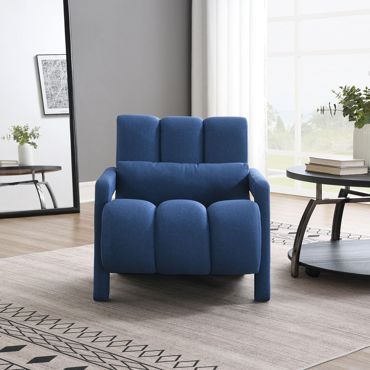 Modern Upholstered Accent Chair, Comfortable Linen Fabric With A Pillow For Living Room by Couch.com