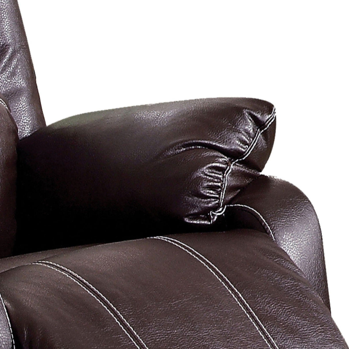 Zuriel - Synthetic Leather Motion Rocker Recliner - Brown by Couch.com