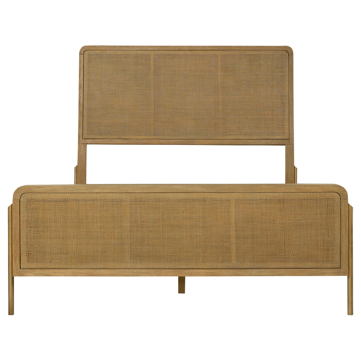 Stevie Sand Wash Natural Cane 4-Piece Eastern King Bedroom Set
