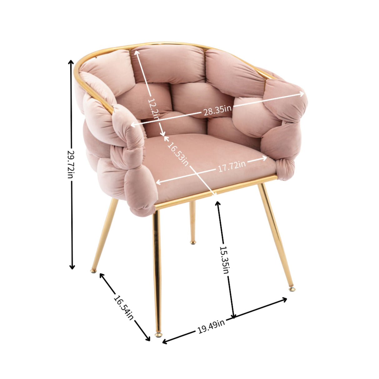 Luxury Modern Simple Leisure Velvet Single Sofa Chair Bedroom Lazy Person Household Dresser Stool Manicure Table Back Chair by Couch.com