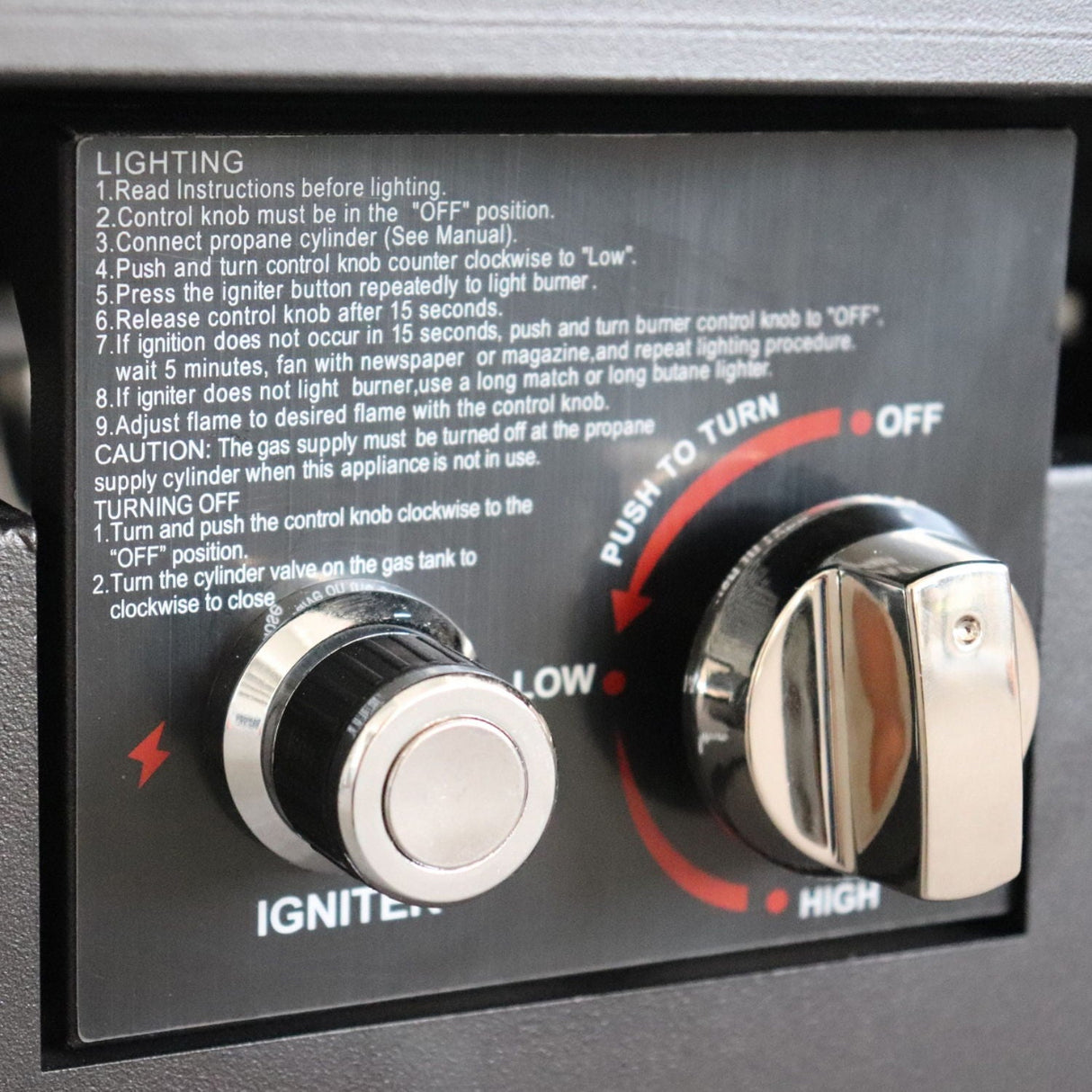 Outdoor Fire Pit Table Durable Construction With Lid - Black by Couch.com