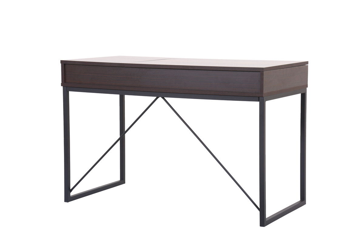 Juno - Wood Lift Top Desk With Hidden Storage And Drawer - Dark Brown by Couch.com